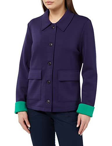 TOM TAILOR Damen 1035274 Blazer Jacke mit Taschen, 11331 - Atlantic Ocean Blue, L von TOM TAILOR