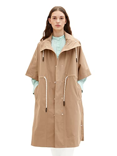 TOM TAILOR Damen 1035331 Cape Jacke, 12912 - Splashed Clay Beige, L TOM TAILOR Damen 1035331 Cape Jacke, 12912 - Splashed Clay Beige, L von TOM TAILOR