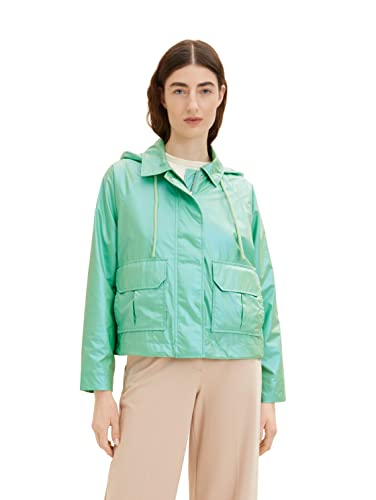 TOM TAILOR Damen 1035333 Lightwight Parka mit Kapuze, 31467 - Green Pearl, L von TOM TAILOR