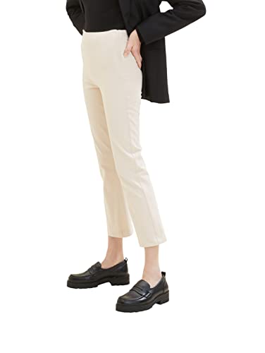 TOM TAILOR Damen 1035494 Mia Slim Fit Hose, 12365 - Dusty Beige, 34W / 28L von TOM TAILOR