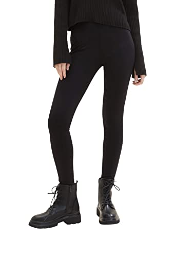 TOM TAILOR Damen 1035496 Treggings mit Ziernaht, 14482 - Deep Black, 42W / 28L von TOM TAILOR