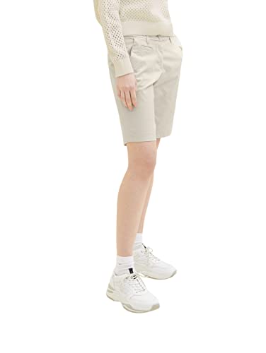 TOM TAILOR Damen 1035499 Chino Bermuda Shorts, 12365 - Dusty Beige, 34 von TOM TAILOR