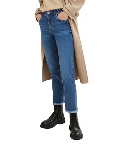 TOM TAILOR Damen 1035523 Kate Vintage Straight Jeans, 10282 - Dark Stone Wash Denim, 36W / 28L von TOM TAILOR