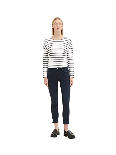 TOM TAILOR Damen 1035524 Kate Slim Jeans, 10173 - Dark Stone Blue Black Denim, 34W / 28L von TOM TAILOR
