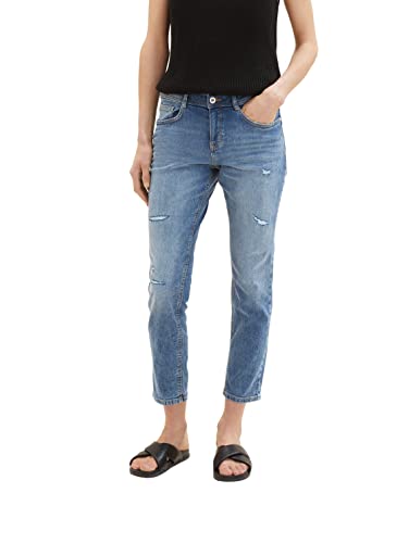 TOM TAILOR Damen 1035529 Tapered Relaxed Jeans, 10142 - Light Stone Blue Denim, 28W / 32L von TOM TAILOR