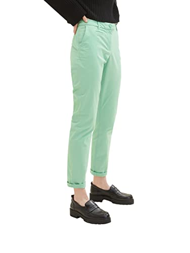 TOM TAILOR Damen 1035793 Chino Slim Fit Hose, 31034 - Okra Green, 36W / 30L von TOM TAILOR
