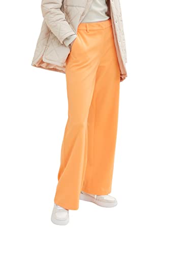 TOM TAILOR Damen 1035890 Lea Straight Fit Hose, 29751 - Bright Mango Orange, 38W / 32L von TOM TAILOR