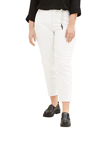 TOM TAILOR Damen 1035947 Plussize Barrel Jeans, 10315 - Whisper White, 46W / 28L von TOM TAILOR