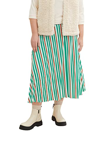 TOM TAILOR Damen 1035964 Plussize Plissee Rock, 31120 - Multicolor Vertical Stripe, 44 Große Größen von TOM TAILOR