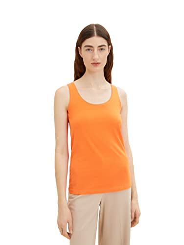 TOM TAILOR Damen 1036260 Basic Top, 15612 - Fever Red, L von TOM TAILOR