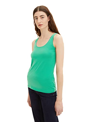 TOM TAILOR Damen 1036260 Basic Top, 31032 - Vivid Leaf Green, L von TOM TAILOR