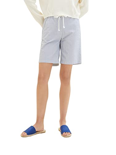 TOM TAILOR Damen 1036631 Bermuda Shorts, 12320 - Thin Stripe Pants, 32 von TOM TAILOR