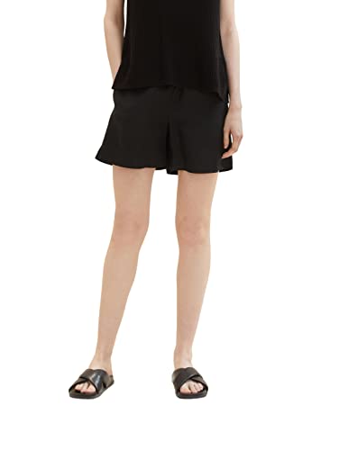 TOM TAILOR Damen 1036640 Bermuda Shorts, 14482 - Deep Black, 32 von TOM TAILOR