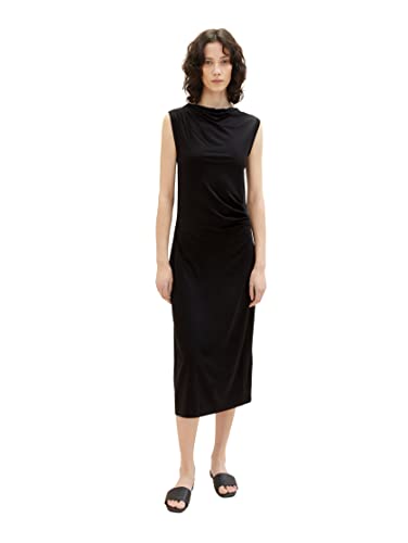 TOM TAILOR Damen 1036666 Kleid, 14482 - Deep Black, 40 von TOM TAILOR