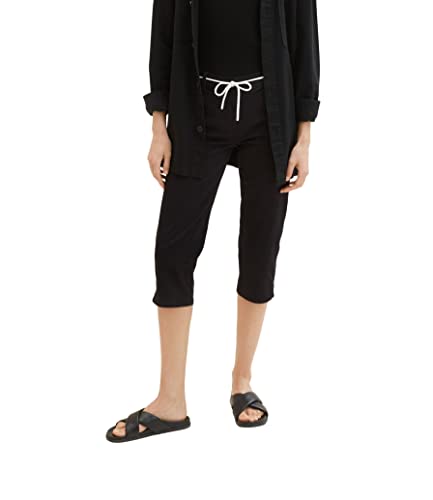 TOM TAILOR Damen 1036683 Alexa Capri Fit Hose, 14482-Deep Black, 36 TOM TAILOR Damen 1036683 Alexa Capri Fit Hose, 14482-Deep Black, 36 von TOM TAILOR