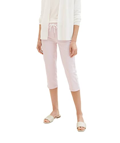 TOM TAILOR Damen 1036683 Alexa Capri Fit Hose, 31651-Breeze Rose, 46 von TOM TAILOR