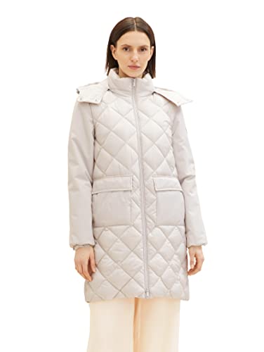 TOM TAILOR Damen Steppmantel mit Abnehmbarer Kapuze & Taschen von TOM TAILOR