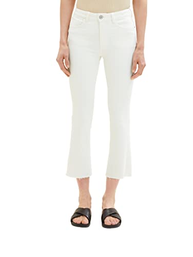 TOM TAILOR Damen 1036724 Kate Flare Jeans, 10315 - Whisper White, 29W / 28L von TOM TAILOR