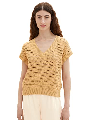 TOM TAILOR Damen 1036736 Pullunder, 31648 - Fawn Beige, XXL von TOM TAILOR