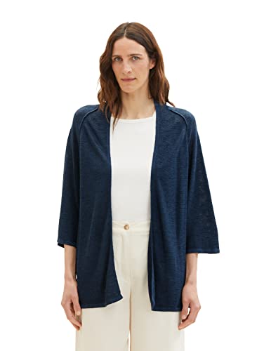 TOM TAILOR Damen 1036740 Cardigan Strickjacke, 11758 - Midnight Sail, S von TOM TAILOR