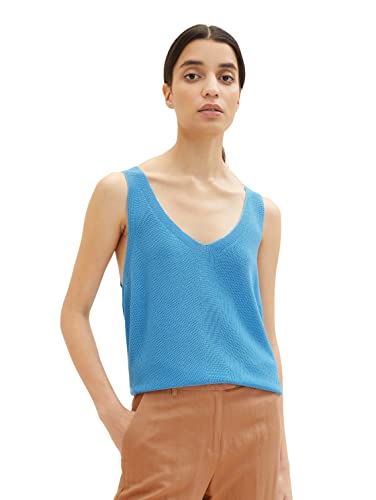 TOM TAILOR Damen 1036741 Pullunder, 21184 - Soft Cloud Blue, XL von TOM TAILOR