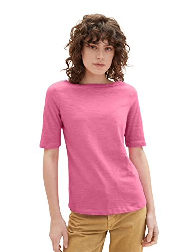 TOM TAILOR Damen 1036766 T-Shirt, 31647 - Nouveau Pink, XXL von TOM TAILOR