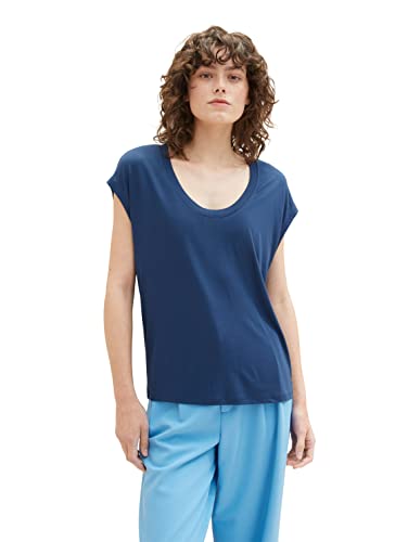 TOM TAILOR Damen 1036767 T-Shirt, 11758 - Midnight Sail, S von TOM TAILOR