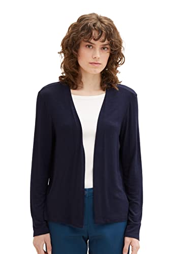 TOM TAILOR Damen Basic Sommer Cardigan , sky captain blue, XL von TOM TAILOR