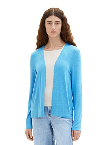 TOM TAILOR Damen Basic Sommer Cardigan , soft cloud blue, XXXL von TOM TAILOR