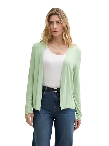 TOM TAILOR Damen 1036778 Longsleeve T-Shirt, 37116-True Green, L von TOM TAILOR