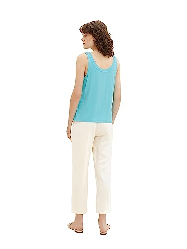 TOM TAILOR Damen 1036795 Top, 26007 - Teal Radiance, XL von TOM TAILOR