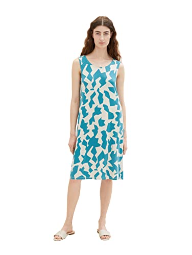 TOM TAILOR Damen 1036803 Basic Jerseykleid, 32146-Petrol Big Abstract Design, 38 TOM TAILOR Damen 1036803 Basic Jerseykleid, 32146-Petrol Big Abstract Design, 38 von TOM TAILOR