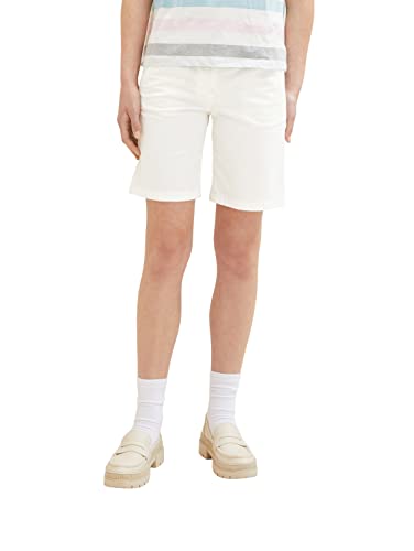 TOM TAILOR Damen 1036867 Chino Bermuda Shorts, 10315-Whisper White, 34 von TOM TAILOR