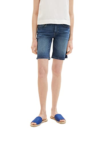 TOM TAILOR Damen 1037021 Bermuda Jeans Shorts, 10281 - Mid Stone Wash Denim, 28 von TOM TAILOR