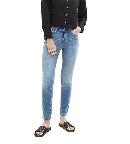 TOM TAILOR Damen 1037037 Kate Slim Jeans, 10118 - Used Light Stone Blue Denim, 34W / 30L von TOM TAILOR