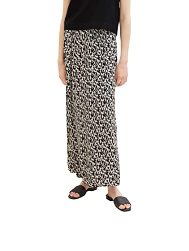 TOM TAILOR Damen 1037217 Maxi Rock mit Muster, 32148-Black Small Abstract Design, 36 von TOM TAILOR