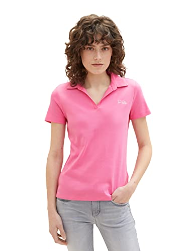 TOM TAILOR Damen 1037378 Poloshirt, 31647 - Nouveau Pink, XXL von TOM TAILOR