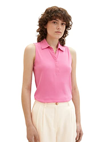 TOM TAILOR Damen 1037379 Polo Top, 31647-Nouveau Pink, 3XL von TOM TAILOR