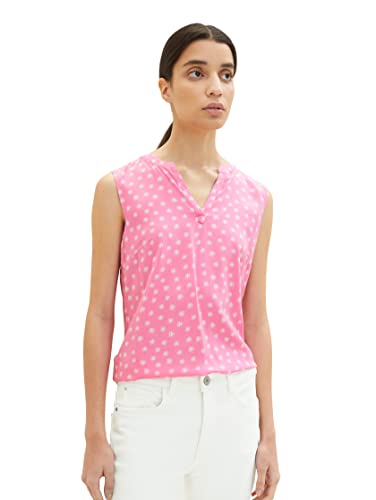 TOM TAILOR Damen 1037428 Bluse, 32706 - Pink Dandelion Design, 44 von TOM TAILOR