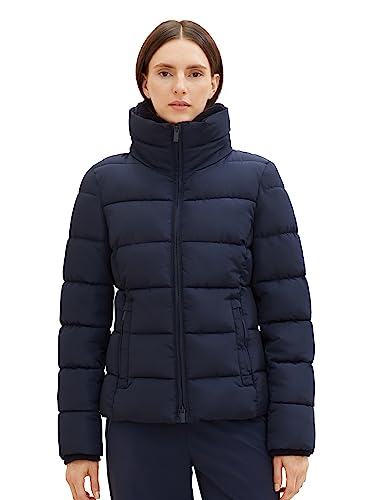 TOM TAILOR Damen 1037564 Steppjacke mit Stehkragen, 10668-sky Captain Blue, L von TOM TAILOR