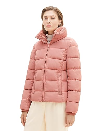 TOM TAILOR Damen 1037564 Steppjacke mit Stehkragen, 32224-fading Rose, XXL von TOM TAILOR