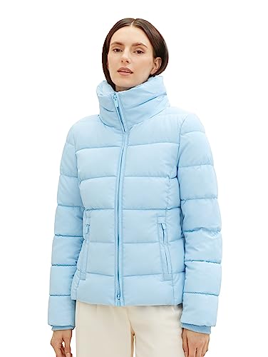 TOM TAILOR Damen 1037564 Steppjacke mit Stehkragen, 33749-light Cloudy Blue, XS von TOM TAILOR