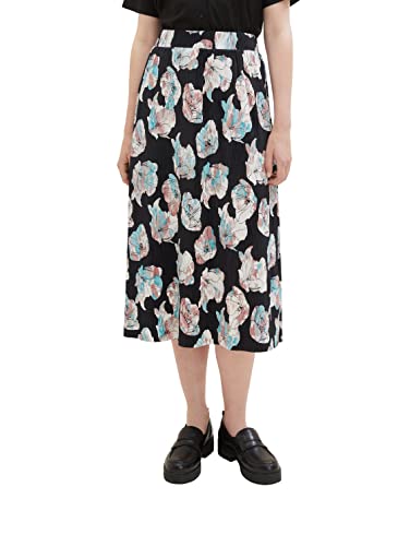 TOM TAILOR Damen 1037701 Plissee Rock mit Muster, 32413-tie dye Flower Design, 38 von TOM TAILOR