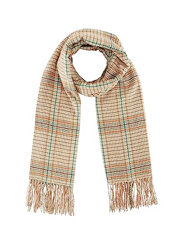 TOM TAILOR Damen 1037719 Schal mit Karomuster, 32426-grey orange Green Check Woven, OneSize von TOM TAILOR