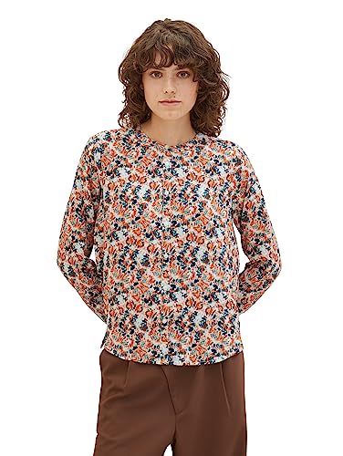 TOM TAILOR Damen 1037880 Bluse mit Muster, 32369-small Grey tie dye floral, 36 von TOM TAILOR