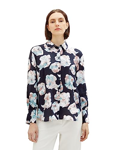 TOM TAILOR Damen 1037889 Bluse mit Muster, 32413-tie dye Flower Design, 38 von TOM TAILOR