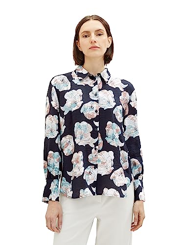 TOM TAILOR Damen 1037889 Bluse mit Muster, 32413-tie dye Flower Design, 40 von TOM TAILOR