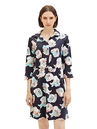 TOM TAILOR Damen 1037917 Jerseykleid mit Muster, 32413-tie dye Flower Design, 40 von TOM TAILOR