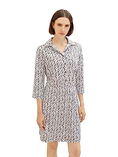 TOM TAILOR Damen 1037917 Jerseykleid mit Muster, 33766-grey floral Design, 36 von TOM TAILOR