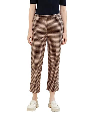 TOM TAILOR Damen 1038093 Lea Straight Fit Hose mit Karomuster, 32409-navy Blush Check ck, 46/28 TOM TAILOR Damen 1038093 Lea Straight Fit Hose mit Karomuster, 32409-navy Blush Check ck, 46/28 von TOM TAILOR